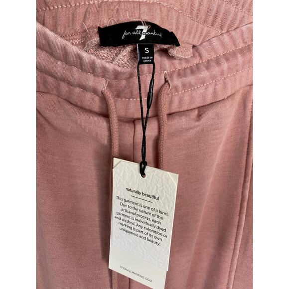 7 For All Mankind pink jogger sweatpants size small NWT - Picture 9 of 10